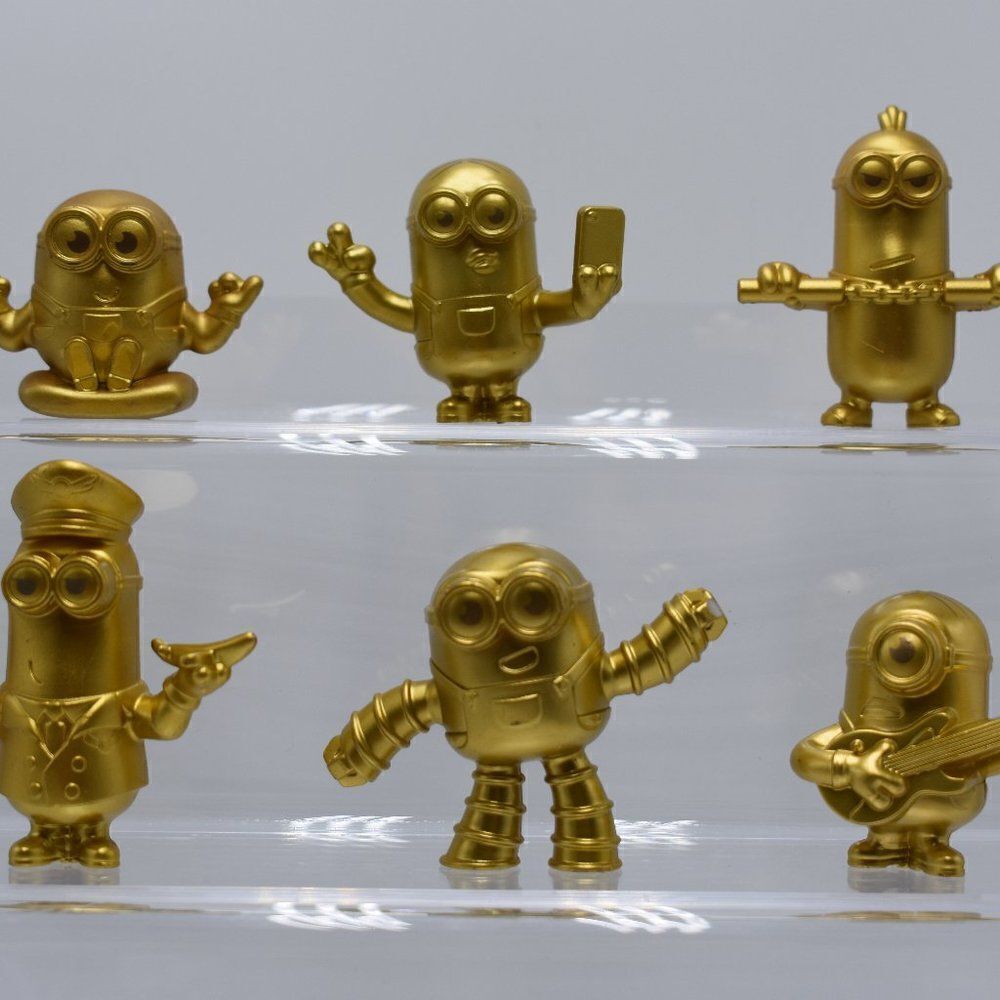 McDonald's Happy Meal Lot of 6 Mini Golden Minions